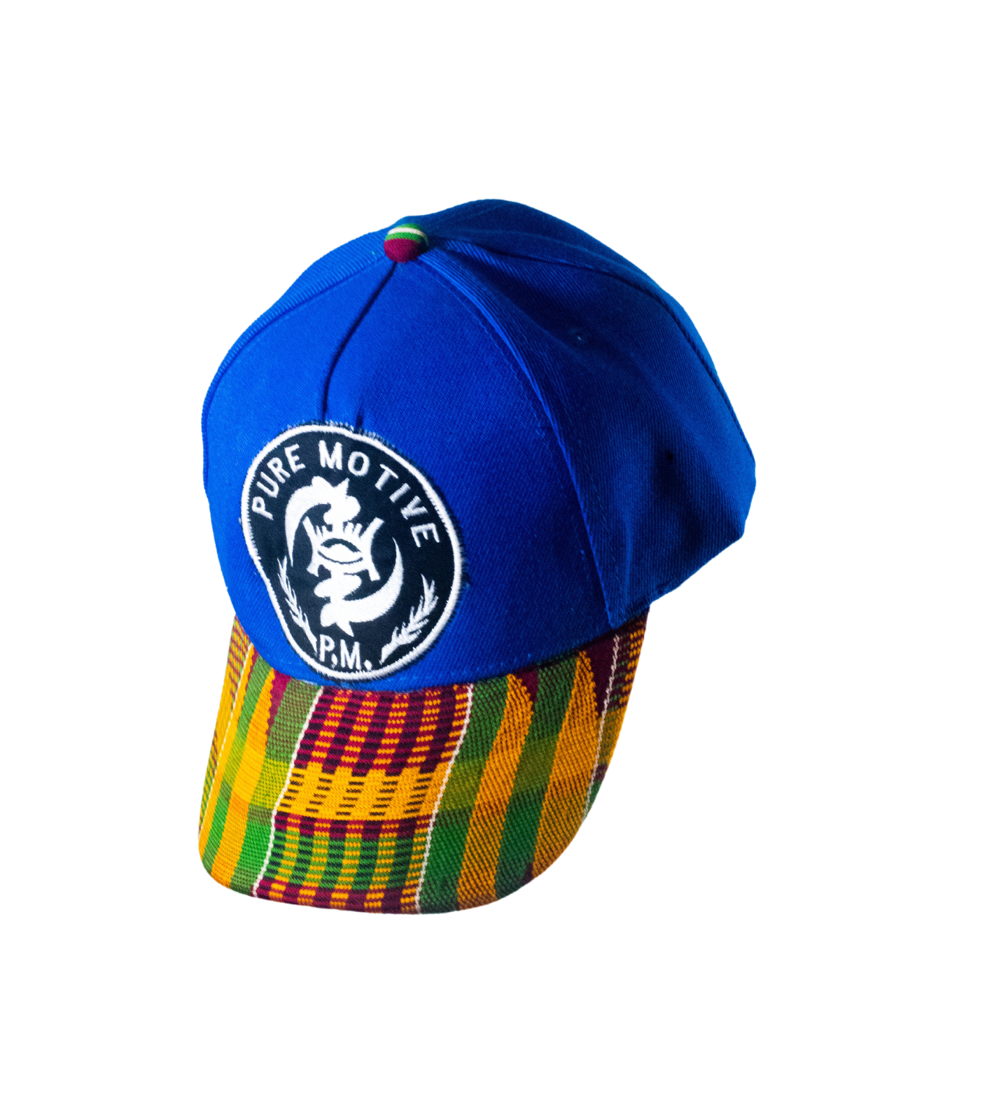 P.M. KENTE BRIM HAT - ROYAL (COMING SOON)