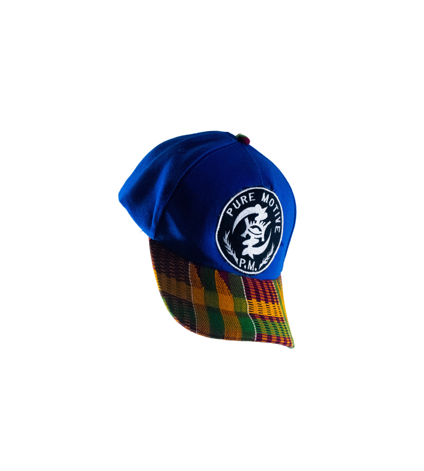 P.M. KENTE BRIM HAT - ROYAL (COMING SOON)