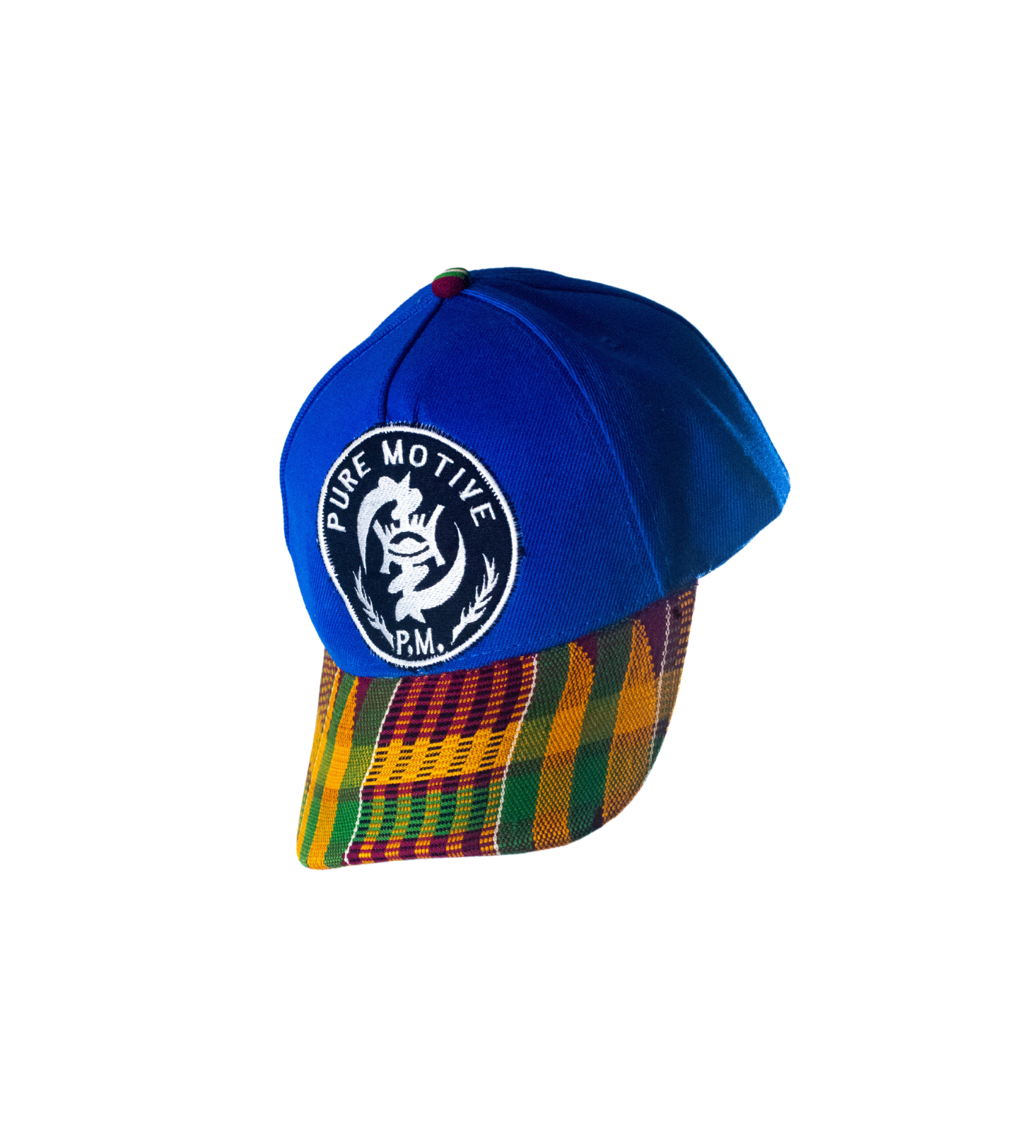 P.M. KENTE BRIM HAT - ROYAL (COMING SOON)