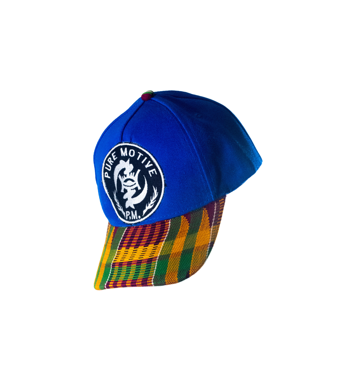 P.M. KENTE BRIM HAT - ROYAL (COMING SOON)